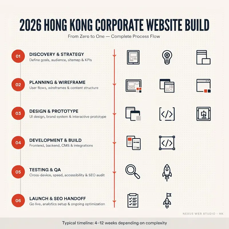 2026香港企業網站建立從0到1完整流程圖